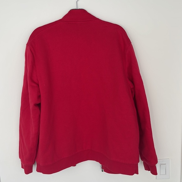 Calvin Klein Jacket Full Zip Men's XL Red Solid Winter Wear Long Sleeves fleece - Picture 4 of 11
